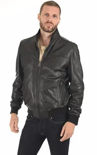 Blouson agneau homme noir La Canadienne - La Canadienne - Blousons Cuir Noir