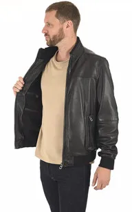 Blouson agneau homme noir La Canadienne - La Canadienne - Blousons Cuir Noir