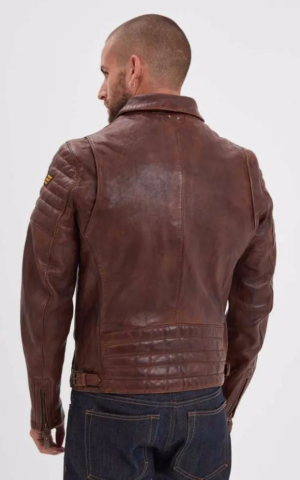 Blouson aviateur Duluth Dark cognac Daytona 73 - La Canadienne - Blousons Cuir Cognac