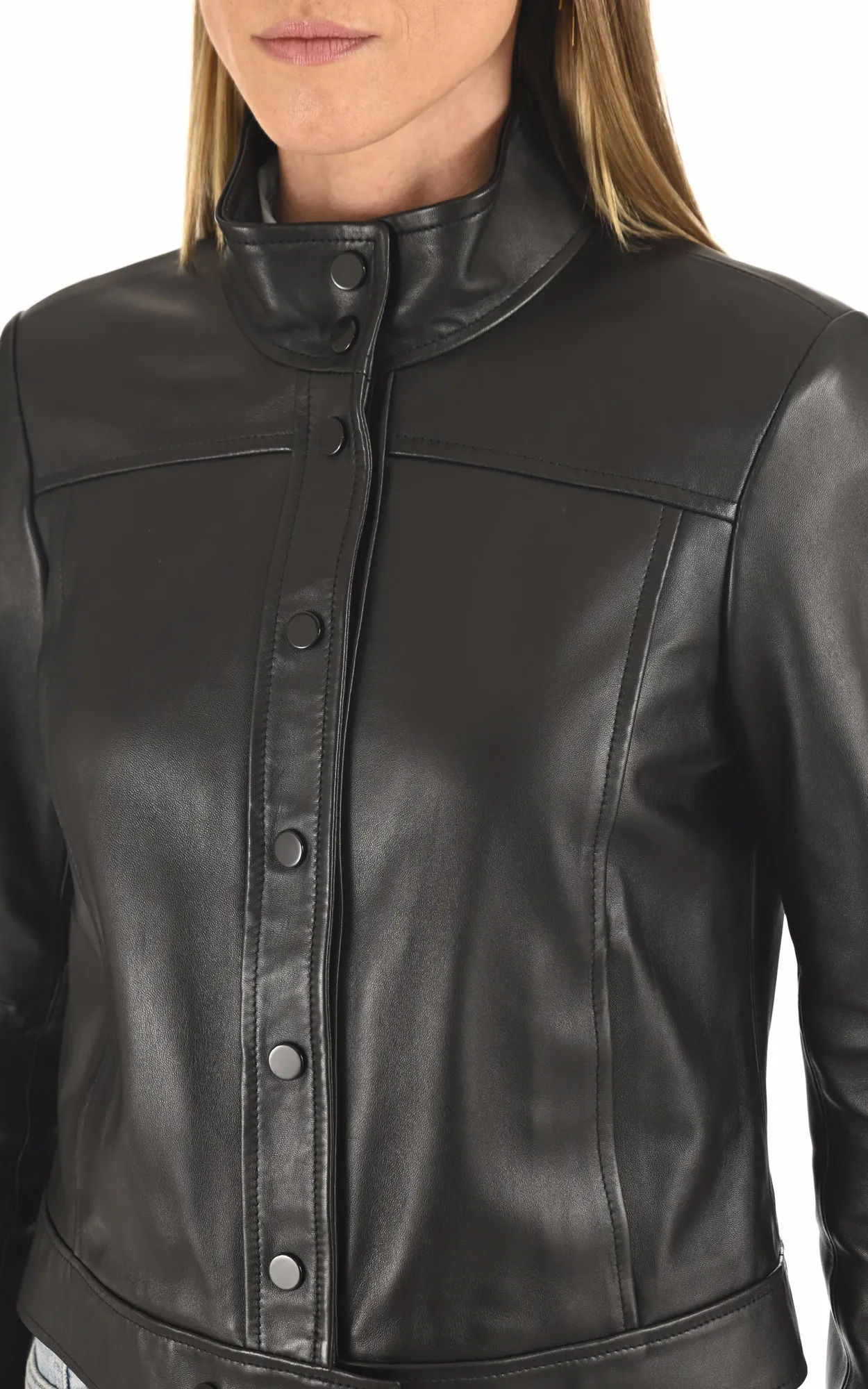 Blouson chic agneau noir La Canadienne - La Canadienne - Blousons Cuir Noir