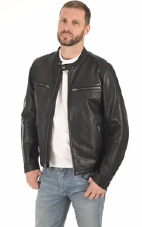 Blouson Iron vachette noir Daytona 73 - La Canadienne - Blousons Cuir Black