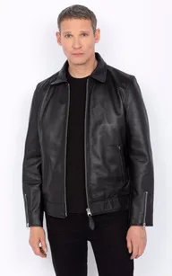 Blouson LCTAMPA cuir noir Schott - La Canadienne - Blousons Cuir Noir