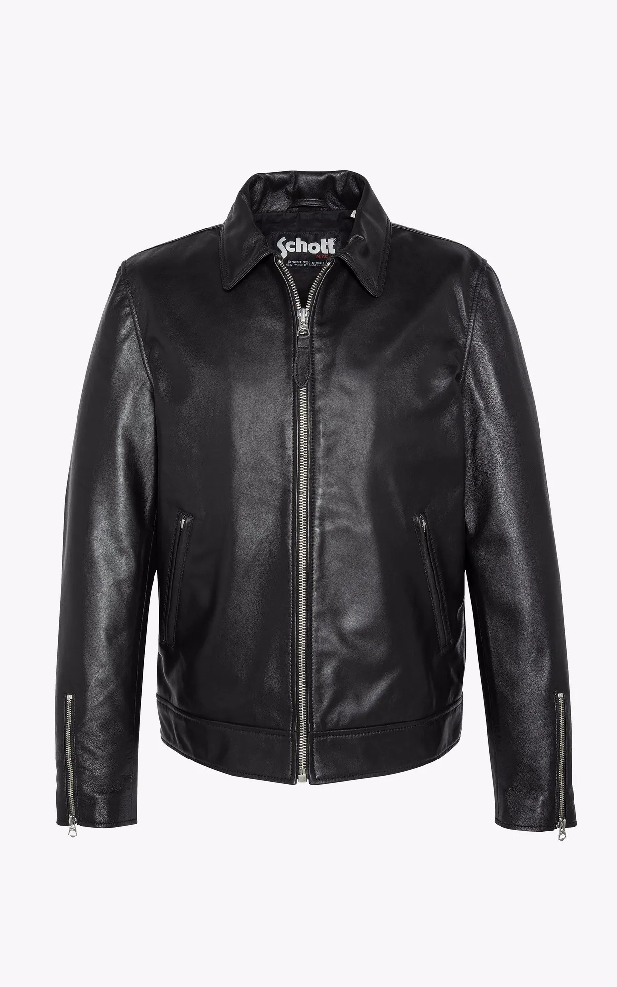 Blouson LCTAMPA cuir noir Schott - La Canadienne - Blousons Cuir Noir