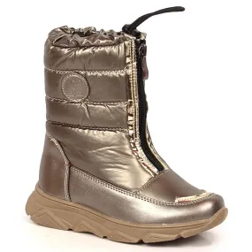 Bottes de neige imperméables pour filles avec une membrane en doré Kornecki 6920 d'or