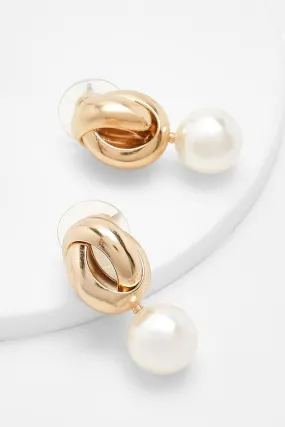 Boucles d'oreilles pendantes perlées