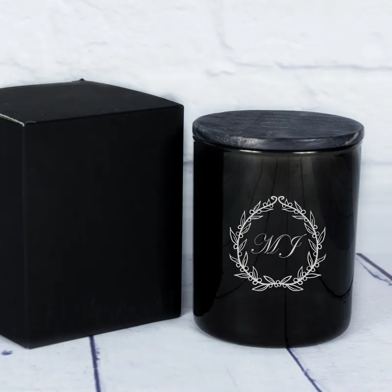 Bougie personnalisée avec monogramme