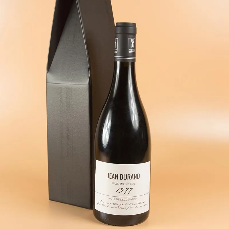Bouteille personnalisée de vin biologique cuvée spéciale