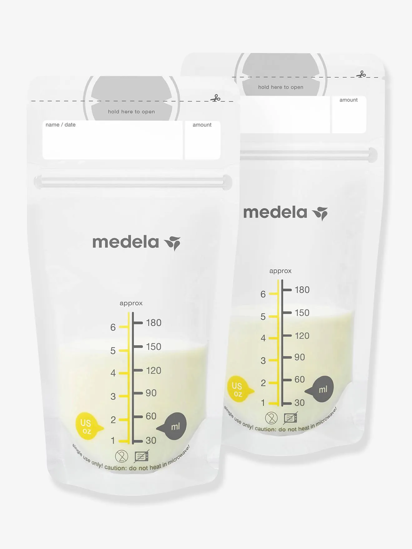 Boîte de 25 sachets de conservation pour lait maternel  Pump & Save MEDELA transparent - Medela