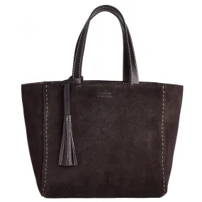 Cabas parisien Loxwood en daim - Marron Choco