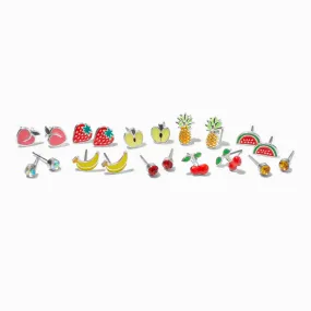 Clous d'oreilles cocktail de fruits - Lot de 9