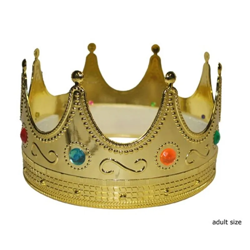 Couronne de roi avec diamants colorés et avec mousse diamètre 20 cm