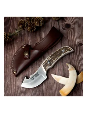 Couteau à dépecer manche en bois de cerf (18 cm.) ⚔️ Boutique Épées