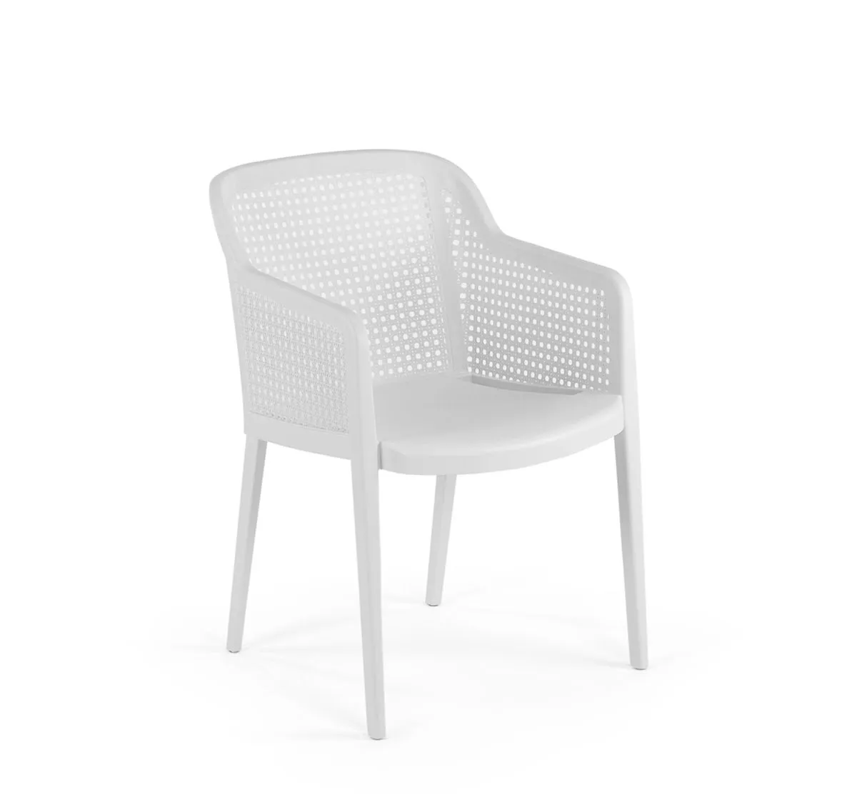 Fauteuil ANTIBES Polypropylène 56x60x81cm Blanc