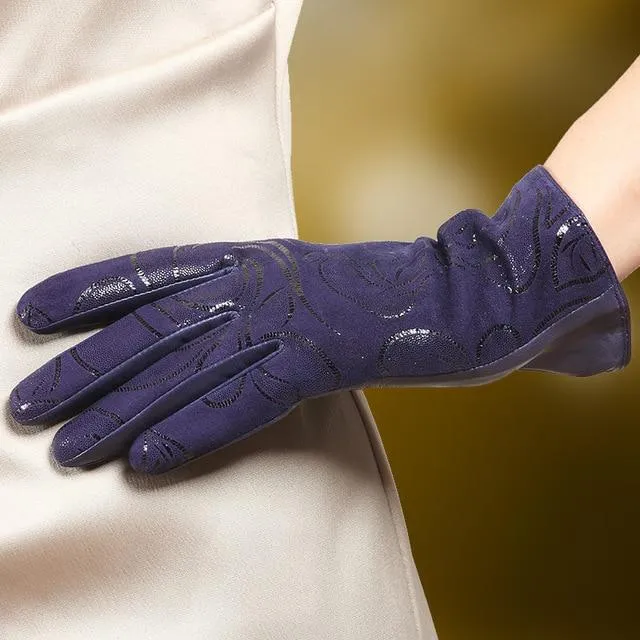 Gants En Cuir Véritable pour Femmes