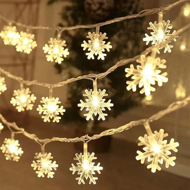 Guirlande lumineuse flocons de neige • Vintage Univers