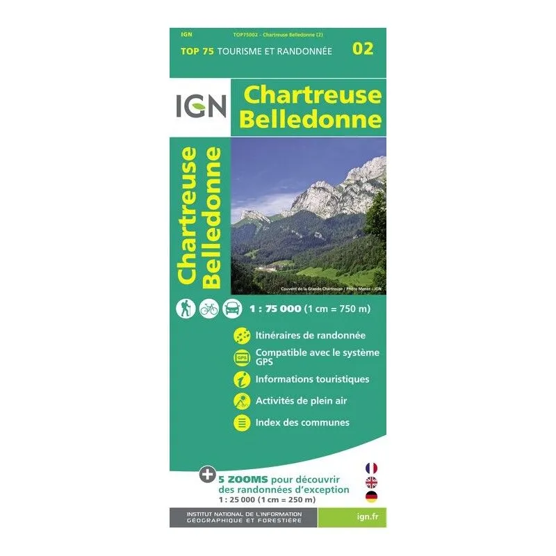 IGN Chartreuse Belledonne - Carte topographique | Hardloop
