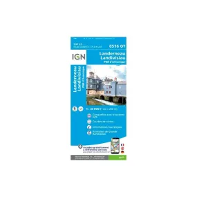 IGN Landerneau. Landivisiau - Carte topographique | Hardloop