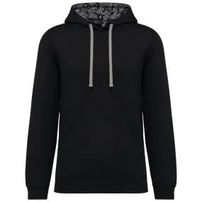 Kariban K4013 - Sweat-shirt à capuche contrastée à motifs unisexe