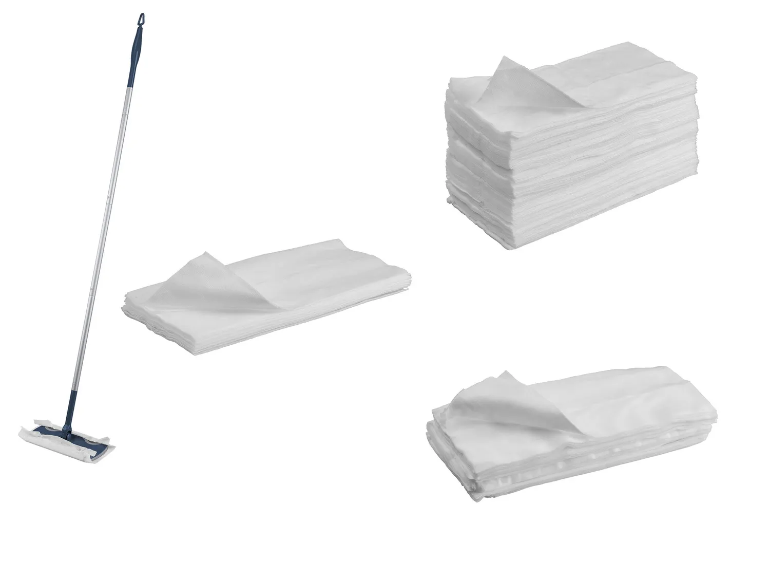 LIVARNO home Set balai plat avec lingettes ou lingettes à usage unique