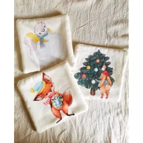 Lot de 3 lingettes de Noël