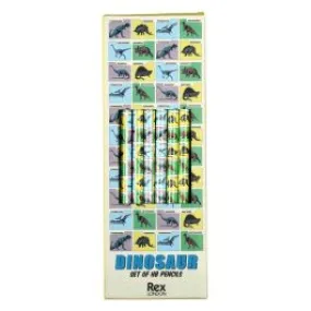 Lot de 6 crayons de bois dinosaures Rex London - Le petit Souk