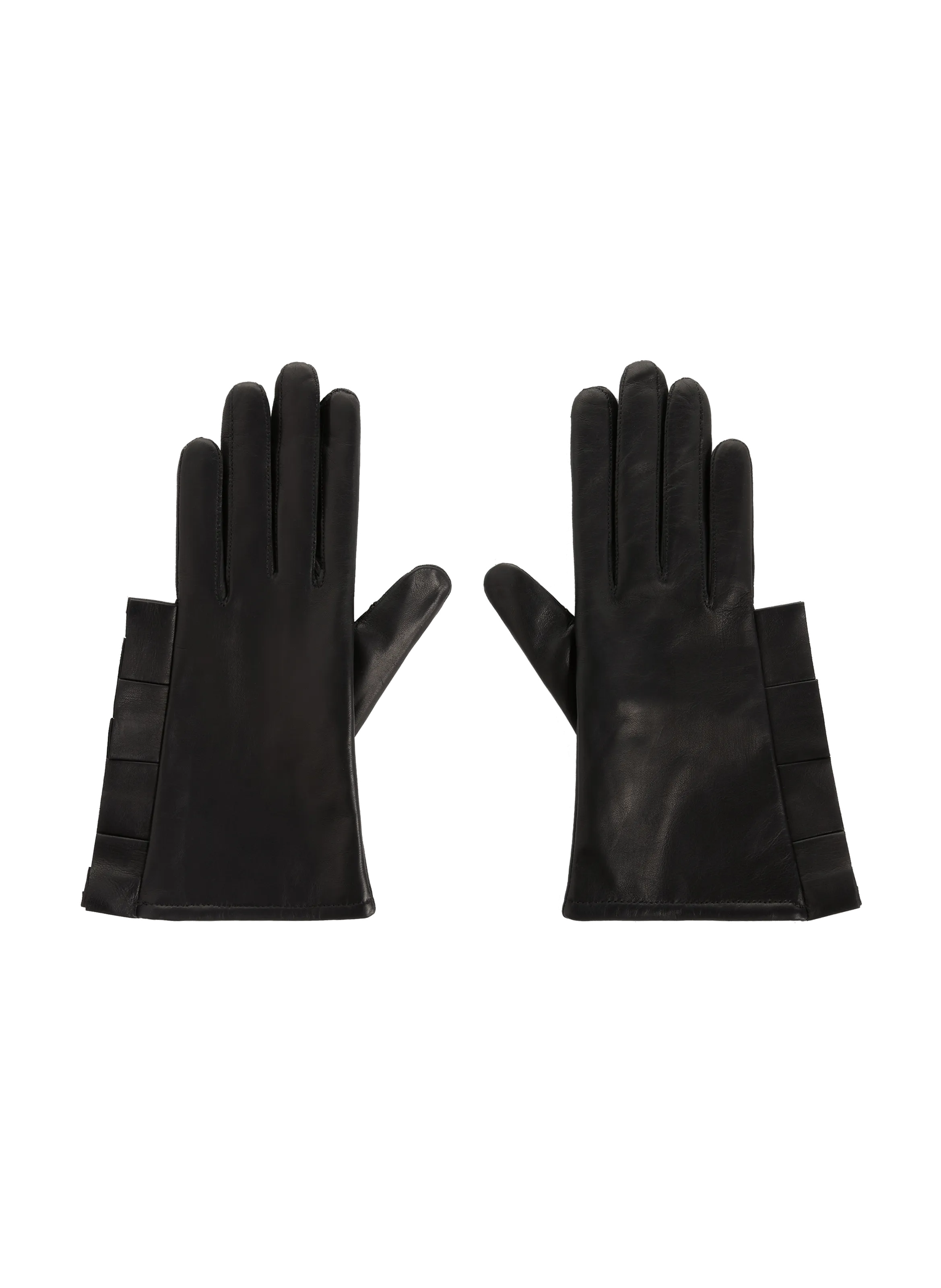MAISON FABRE  Gants Happy en cuir - Noir