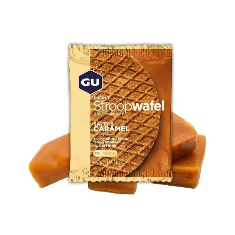 Nutrition Sportive Gu Energy | Gaufre énergétique savoureuse Gu Energy Stroopwafel saveur Caramel Salé à l'unité (30g) | 12