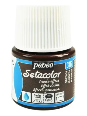 Peinture textile Setacolor opaque effet daim - Marron - 45 ml - N/A