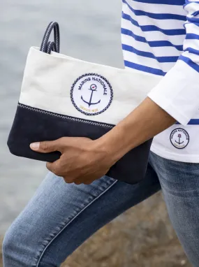 Pochette en voile et cuir « Kerguelen »