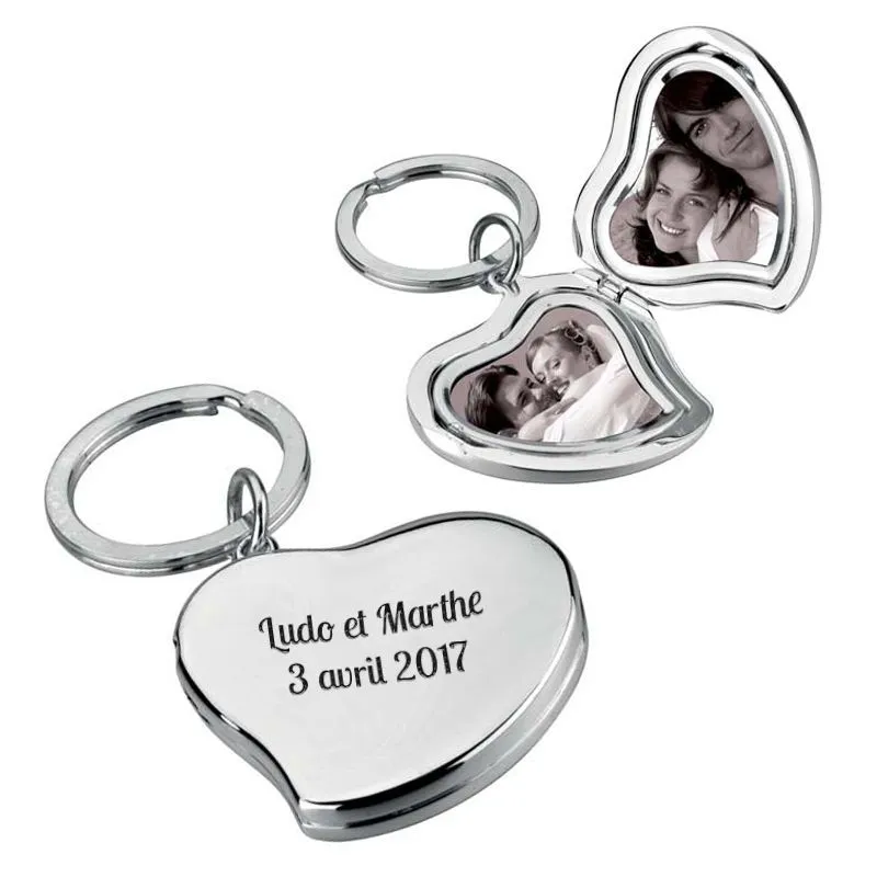 Porte-clés Love double photo 