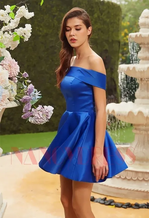 Robe de cocktail mariage bleu | Nancydress