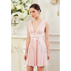 Robe de cocktail rose courte | Nancydress