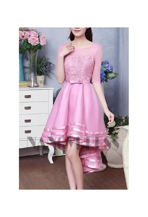 robe de cocktail rose courte