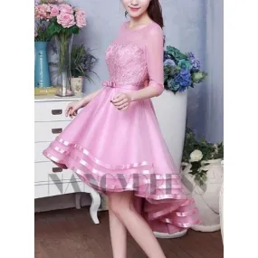 robe de cocktail rose courte