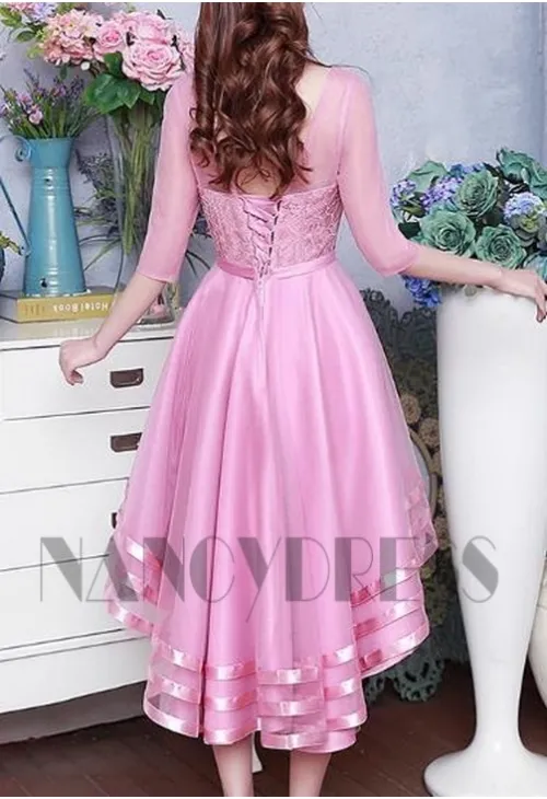 robe de cocktail rose courte