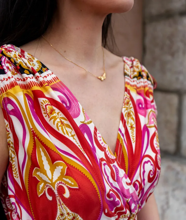 Robe longue Naelle à motifs