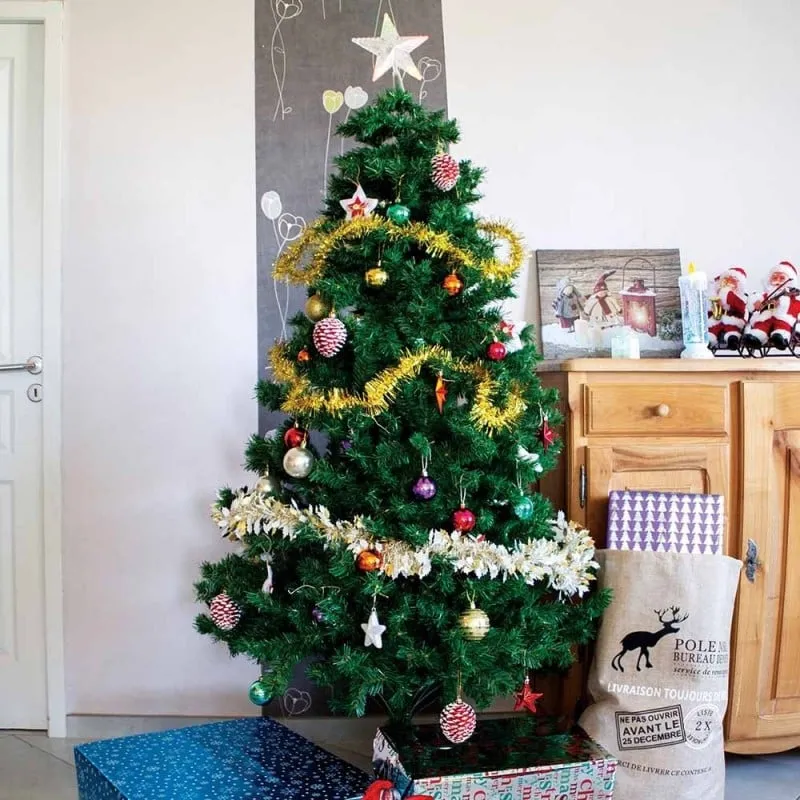 Sapin de Noël artificiel tradition et qualité - Arbre pour décoration de Noël avec support