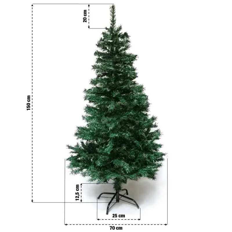 Sapin de Noël artificiel tradition et qualité - Arbre pour décoration de Noël avec support