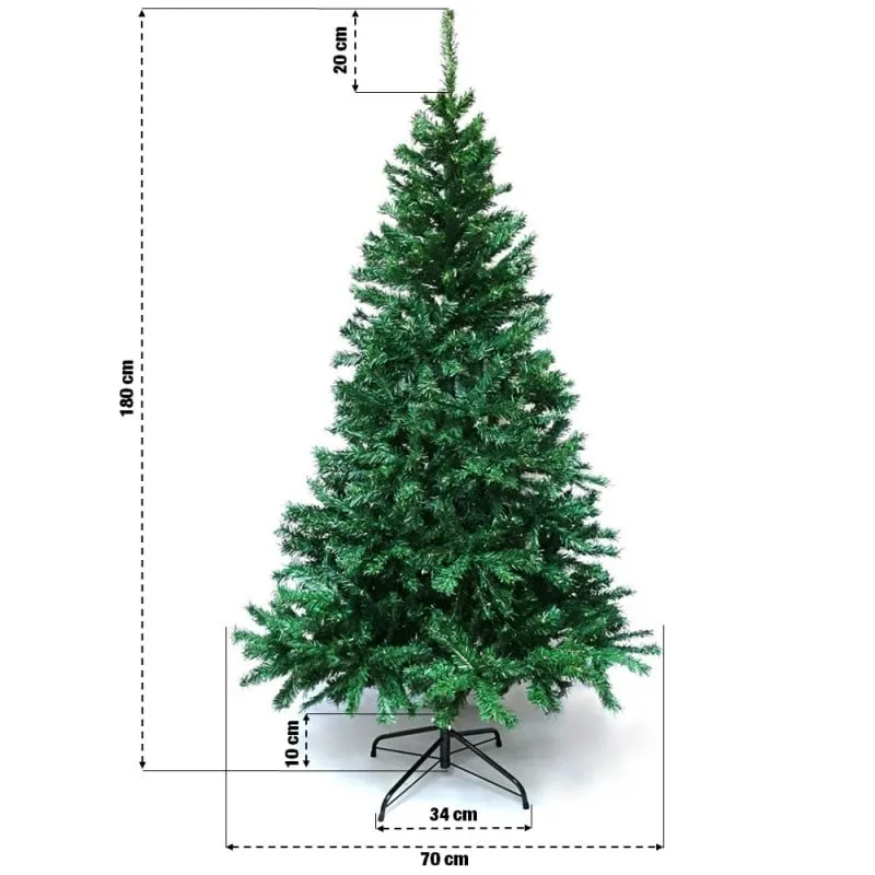 Sapin de Noël artificiel tradition et qualité - Arbre pour décoration de Noël avec support