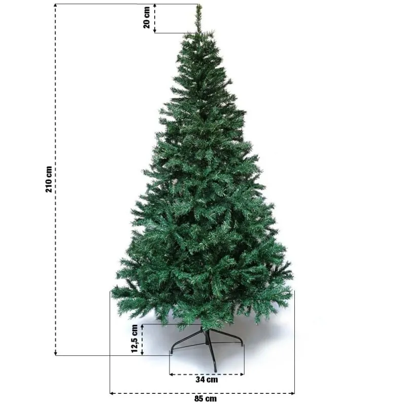 Sapin de Noël artificiel tradition et qualité - Arbre pour décoration de Noël avec support