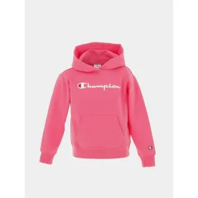 Sweat à capuche logo brodé rose fille - Champion | wimod