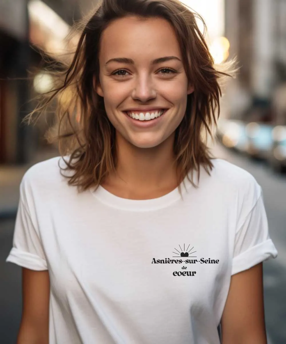 T-Shirt Asnières-sur-Seine de coeur