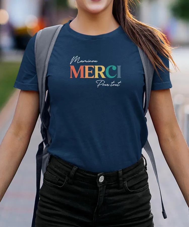 T-Shirt Maminou merci pour tout Pour femme