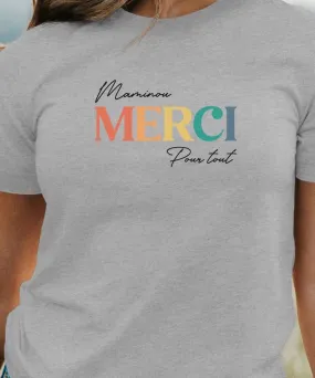 T-Shirt Maminou merci pour tout Pour femme