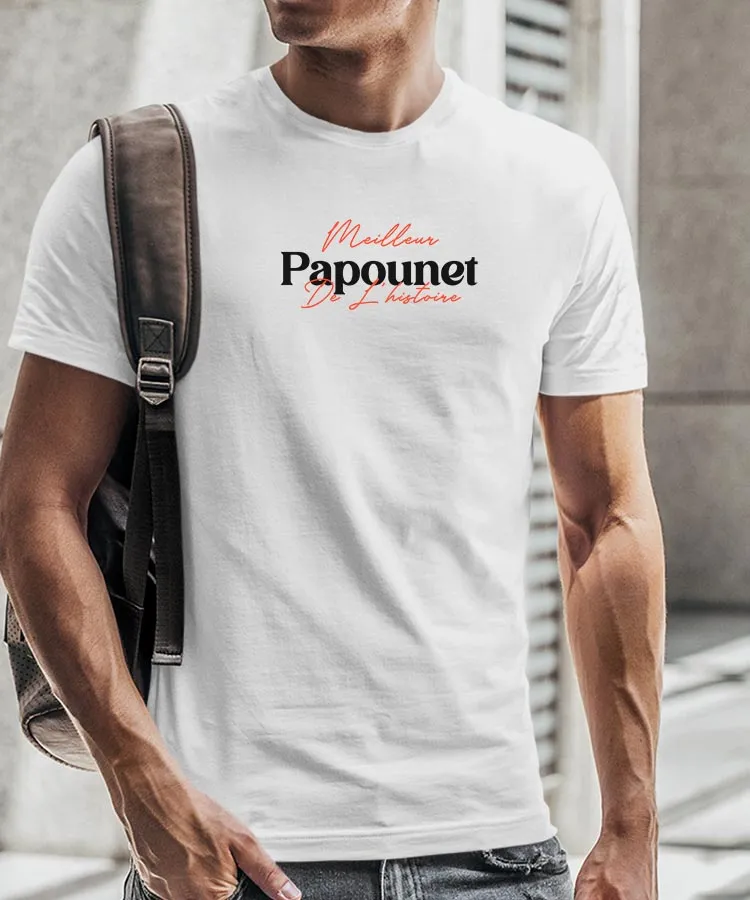 T-Shirt Meilleur Papounet de l'histoire Pour homme