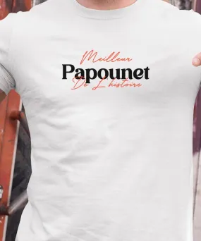 T-Shirt Meilleur Papounet de l'histoire Pour homme