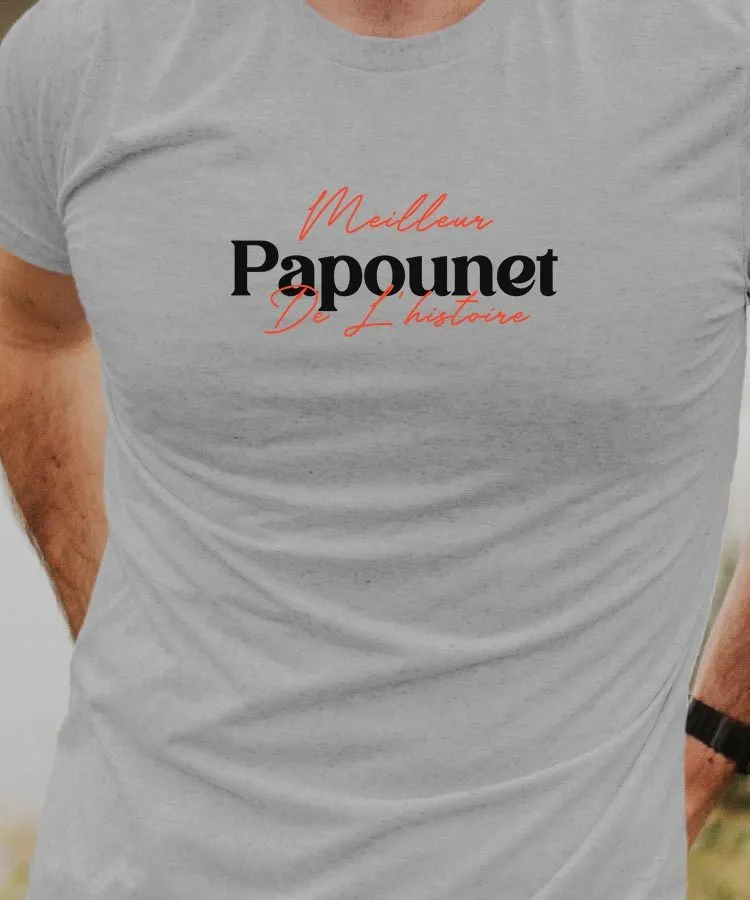 T-Shirt Meilleur Papounet de l'histoire Pour homme