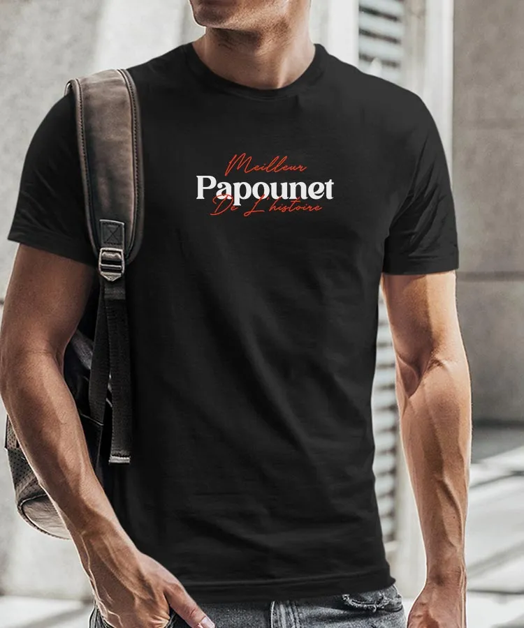 T-Shirt Meilleur Papounet de l'histoire Pour homme