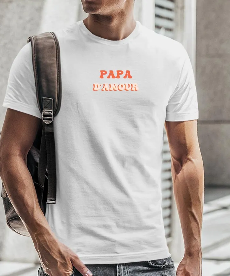 T-Shirt Papa d'amour Pour homme