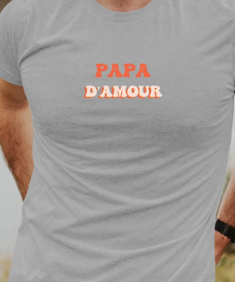 T-Shirt Papa d'amour Pour homme